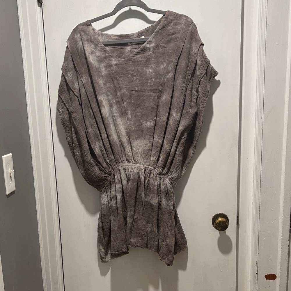 Black Crane acid wash tunic top